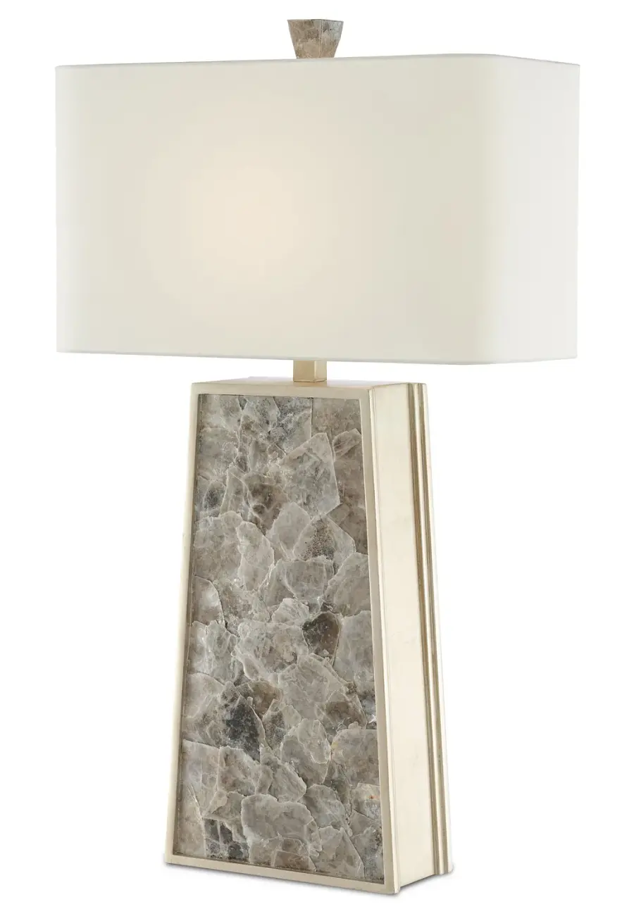 Calloway One Light Table Lamp in Natural/Silver Leaf
