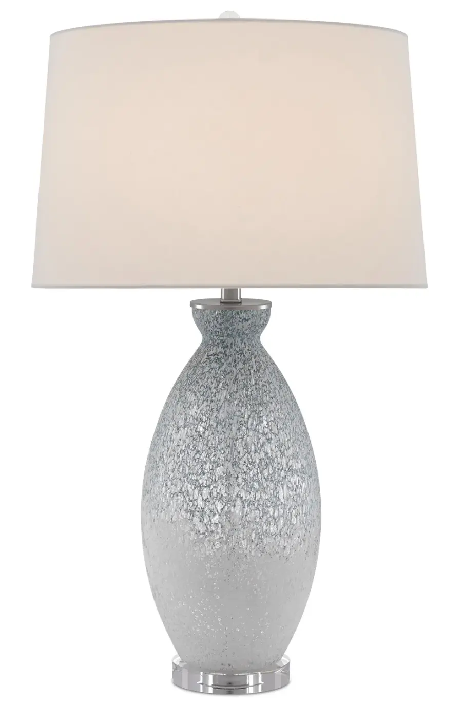 Hatira One Light Table Lamp in Blue/White/Clear