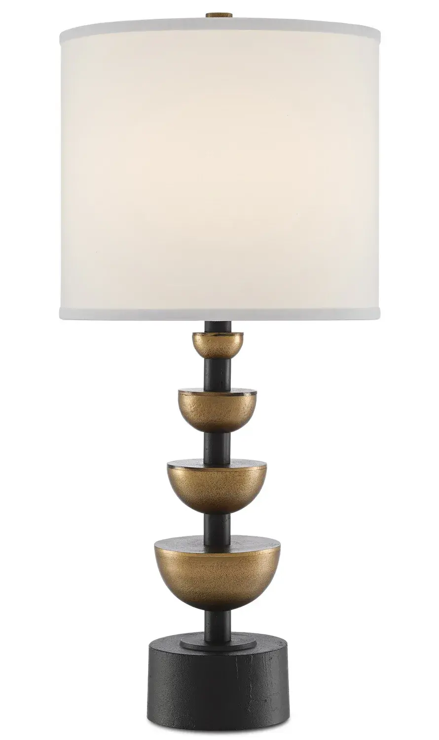 Chastain One Light Table Lamp in Antique Brass/Black