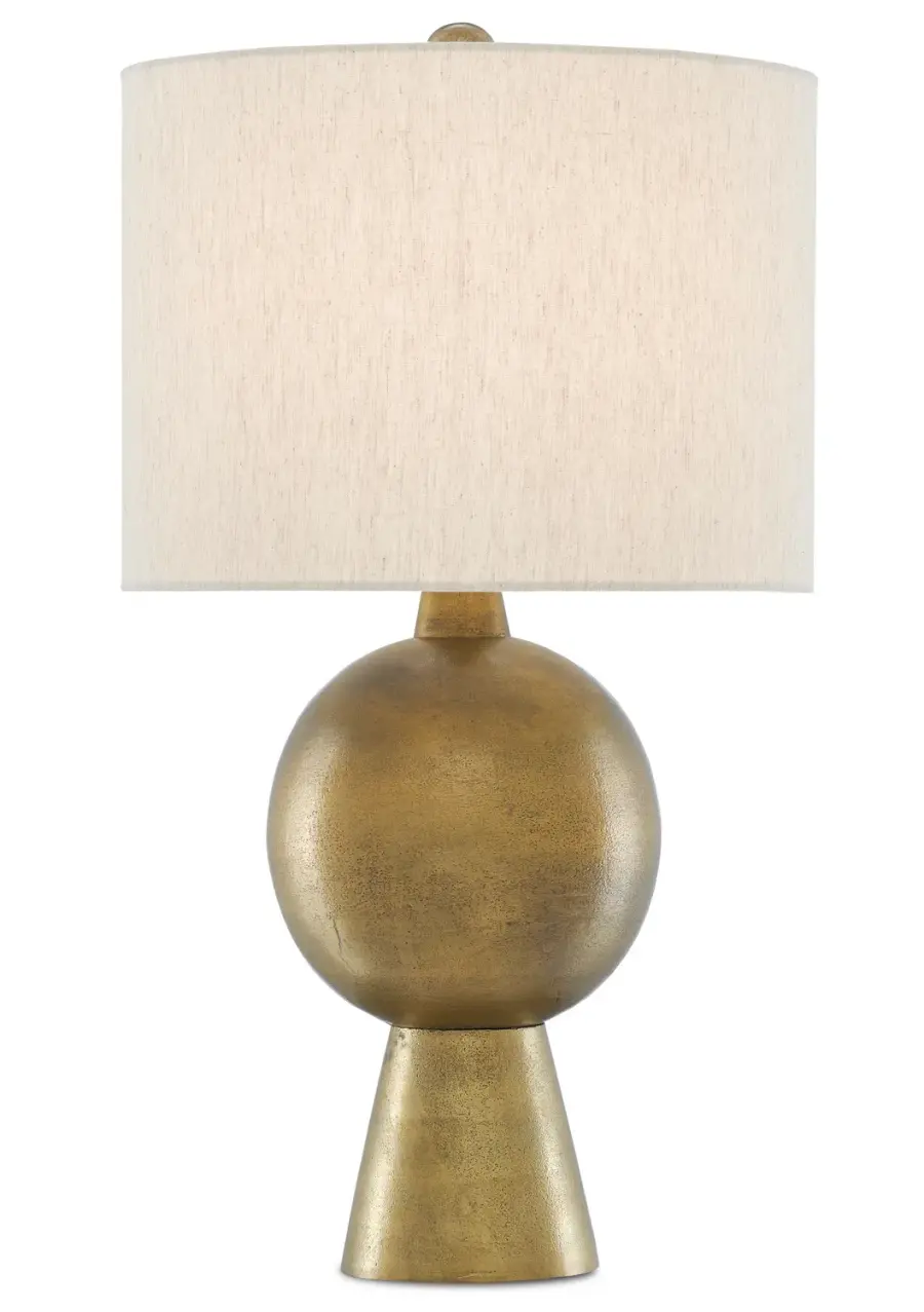 Rami One Light Table Lamp in Antique Brass
