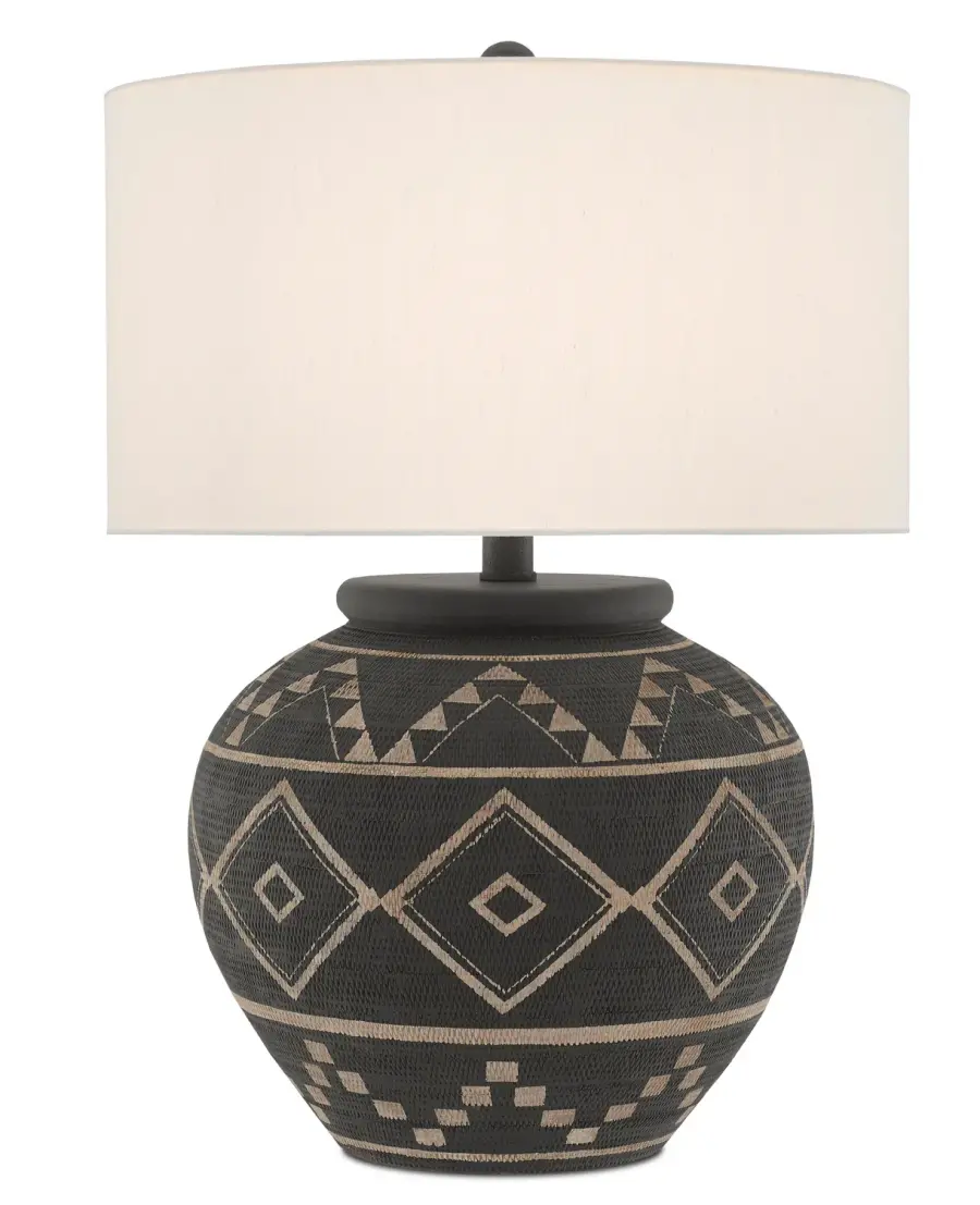Tattoo One Light Table Lamp in Black/Latte