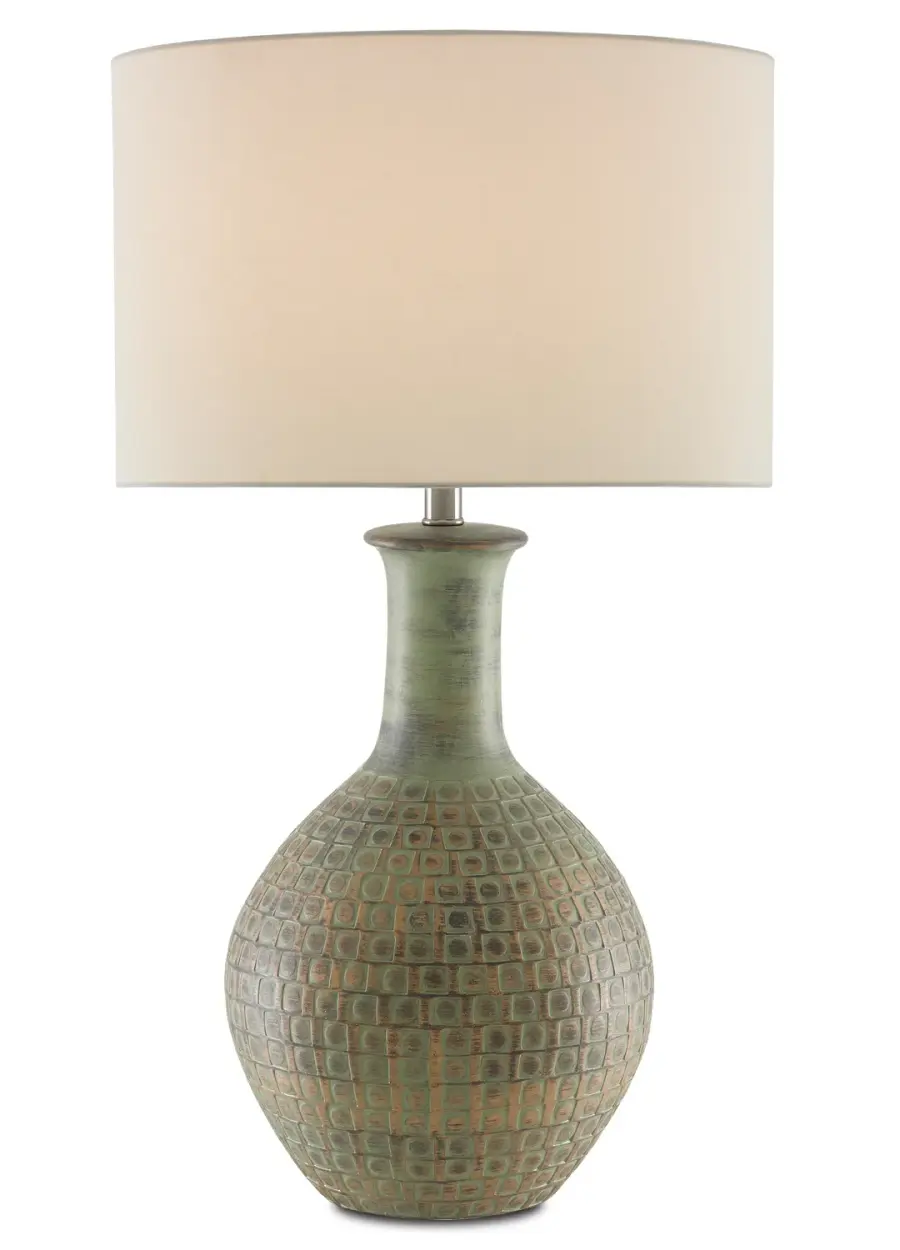 Loro One Light Table Lamp in Moss Green