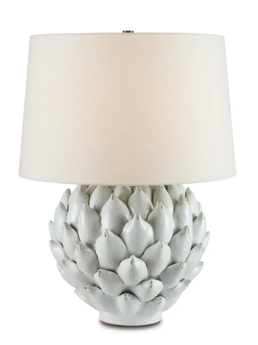 Cynara Artichoke Table Lamp in Antique White
