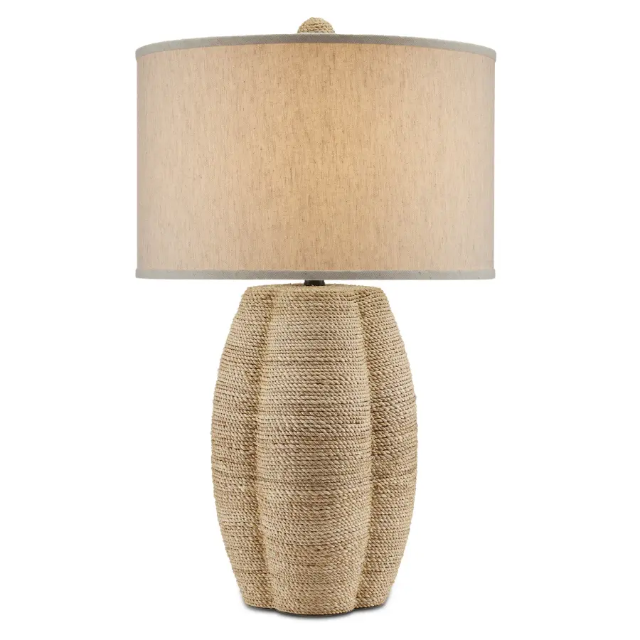 Karnak One Light Table Lamp in Natural/Satin Black