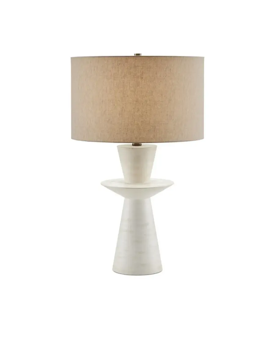Cantata One Light Table Lamp in Off-White Distressed
