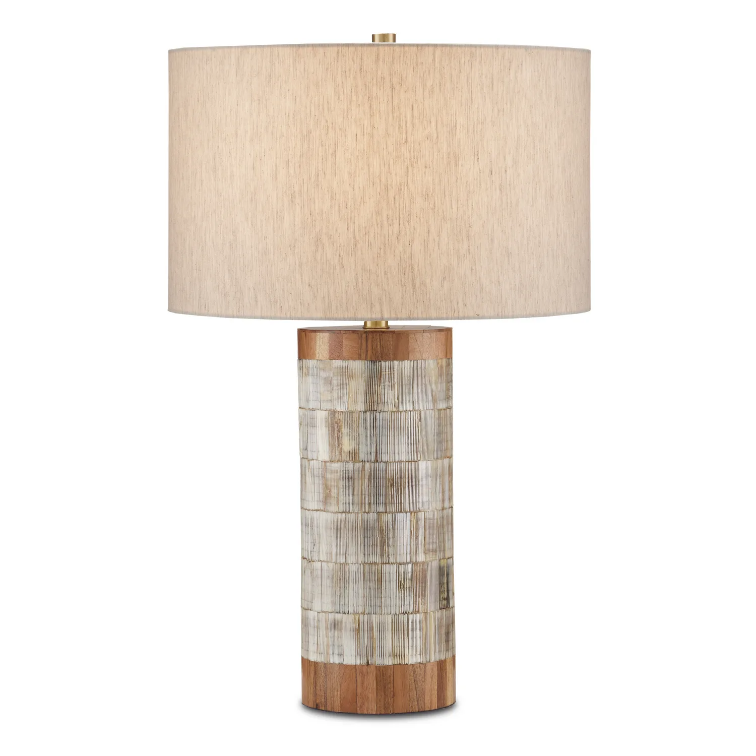 Hyson Natural Horn & Wood Table Lamp
