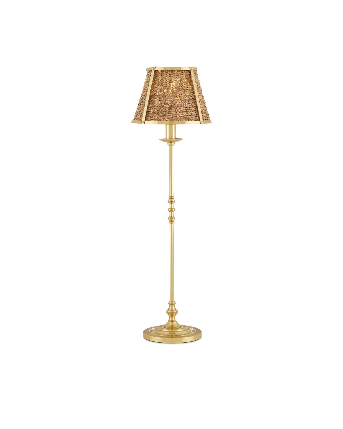 Deauville One Light Table Lamp in Natural/Polished Brass