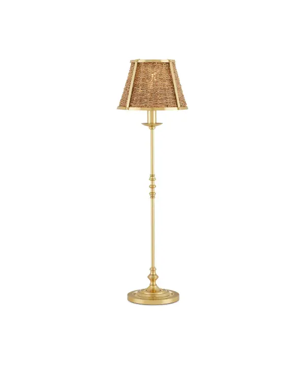 Deauville One Light Table Lamp in Natural/Polished Brass
