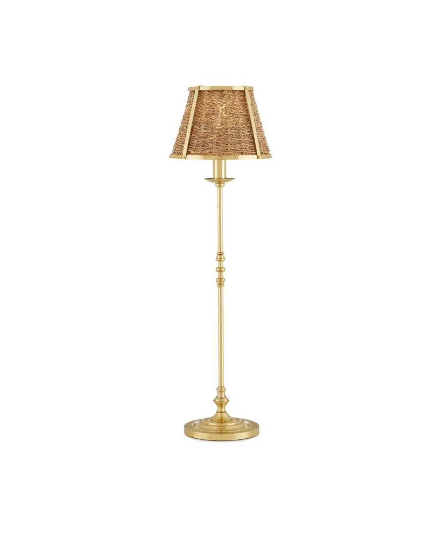 Deauville One Light Table Lamp in Natural/Polished Brass