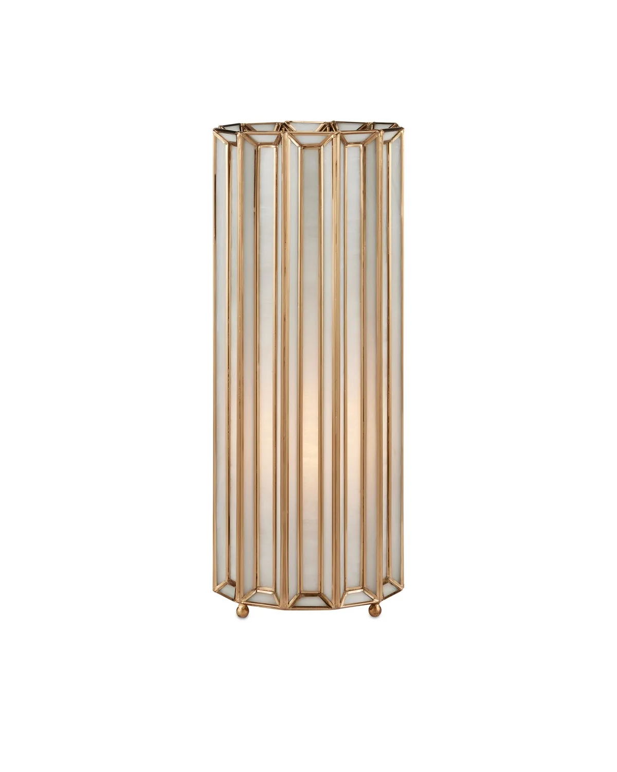 Daze One Light Table Lamp in Antique Brass/White