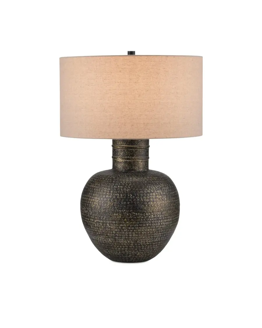 Braille One Light Table Lamp in Antique Brass