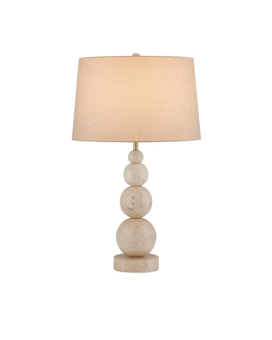 Niobe One Light Table Lamp in Natural Travertine