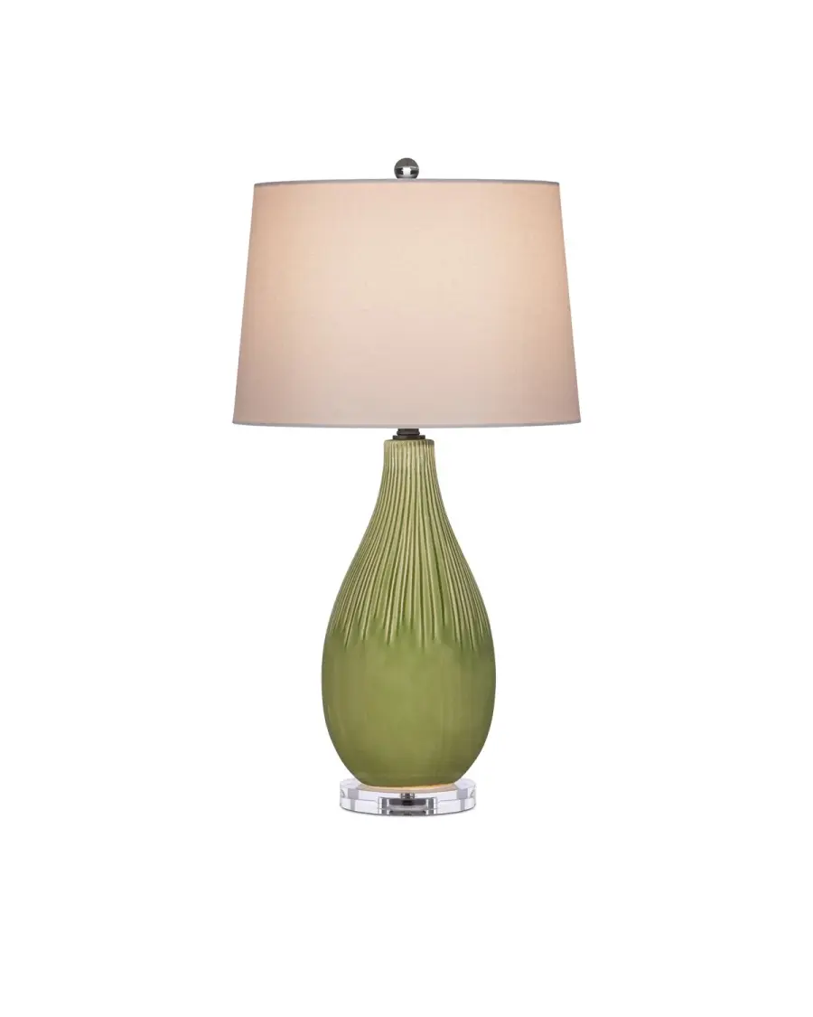 Anjou One Light Table Lamp in Pale Green