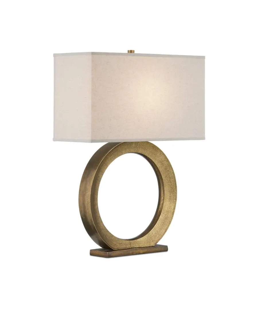 Cercle One Light Table Lamp in Dark Antique Brass
