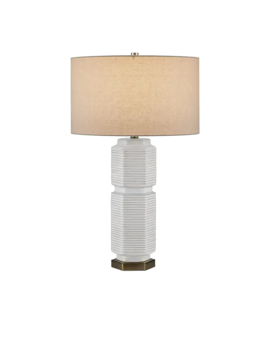 Glebe Hexagonal Ceramic Table Lamp