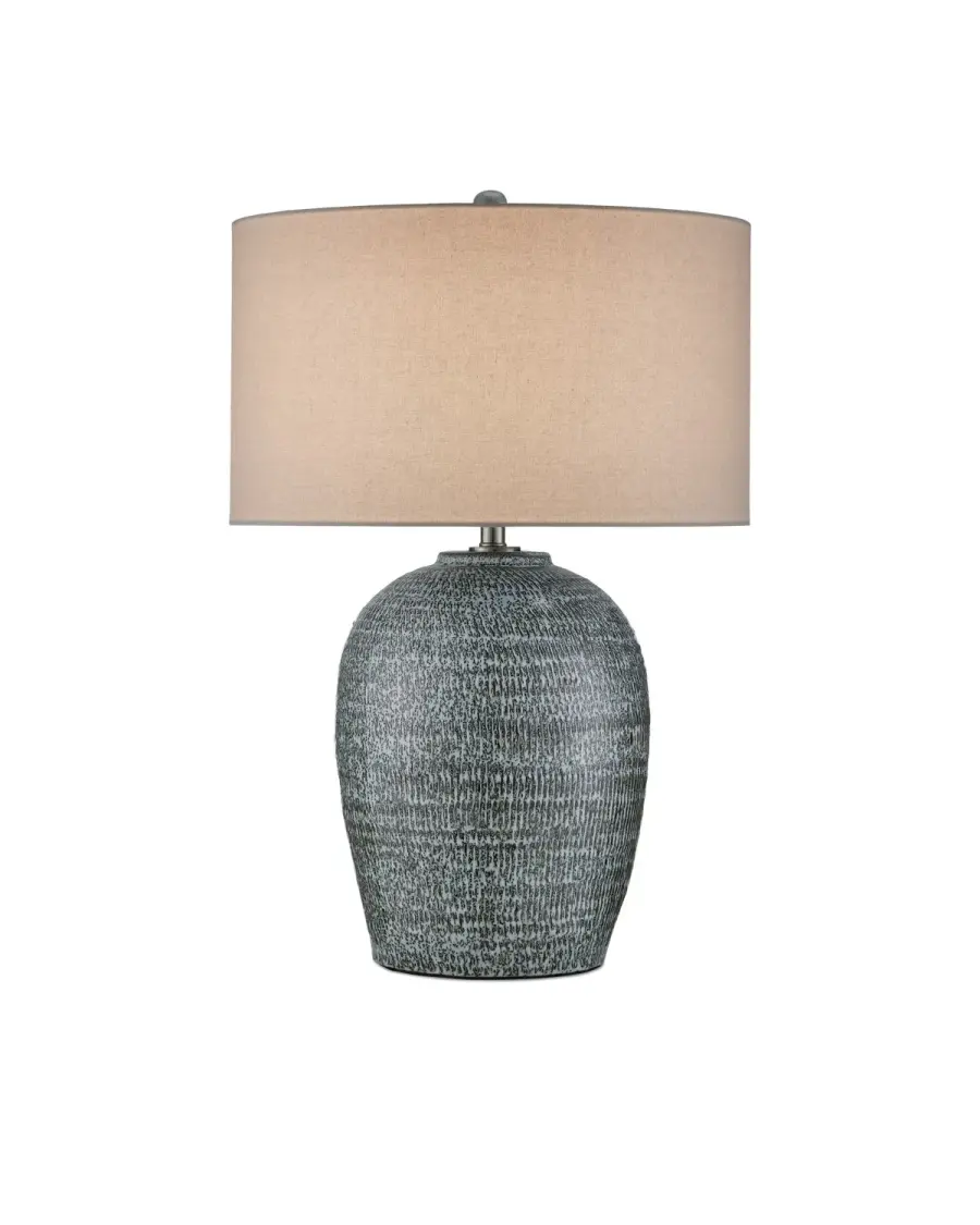 Agatha One Light Table Lamp in Reactive Black & White