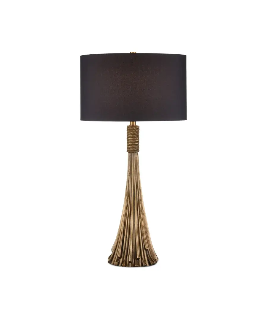 Baroque One Light Table Lamp in Antique Brass