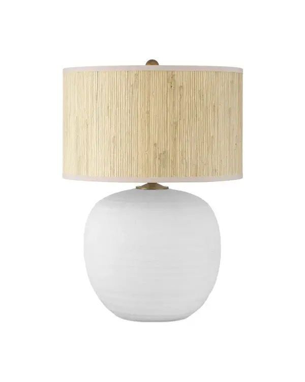 Zena One Light Table Lamp in Textured White