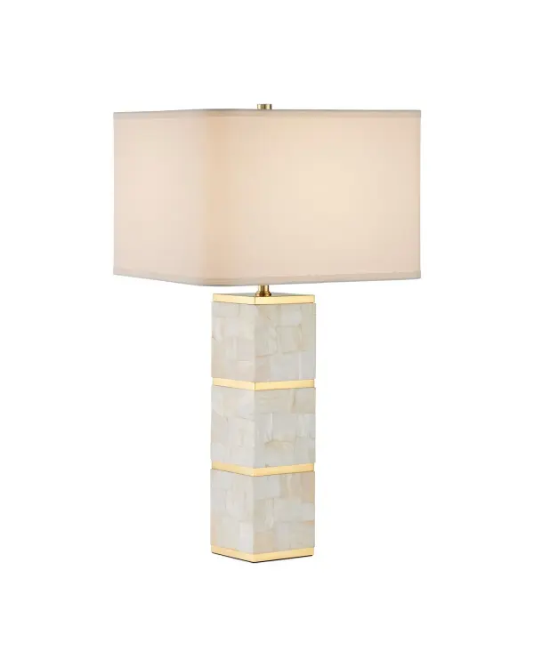 Casey One Light Table Lamp in Natural/Brass