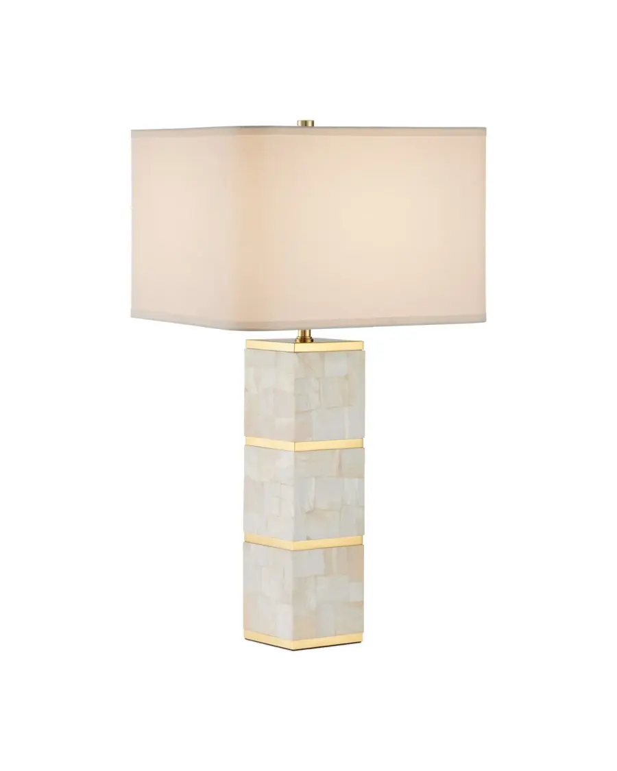 Casey One Light Table Lamp in Natural/Brass