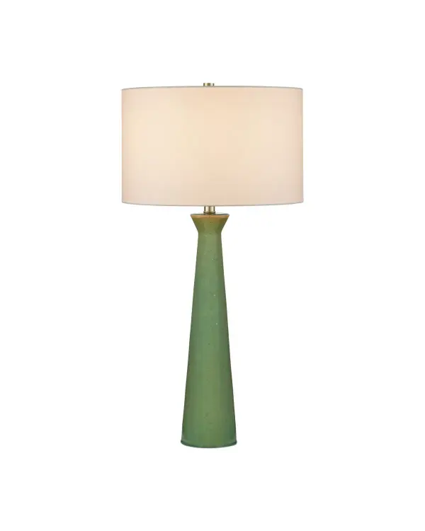 The Grassington brings artisanal sophistication with its hand-poured celadon glaze that creates a natural ombré effect. The slender ceramic base paired with an oversized drum shade offers visual balance and versatile lighting for transitional and contemporary spaces.