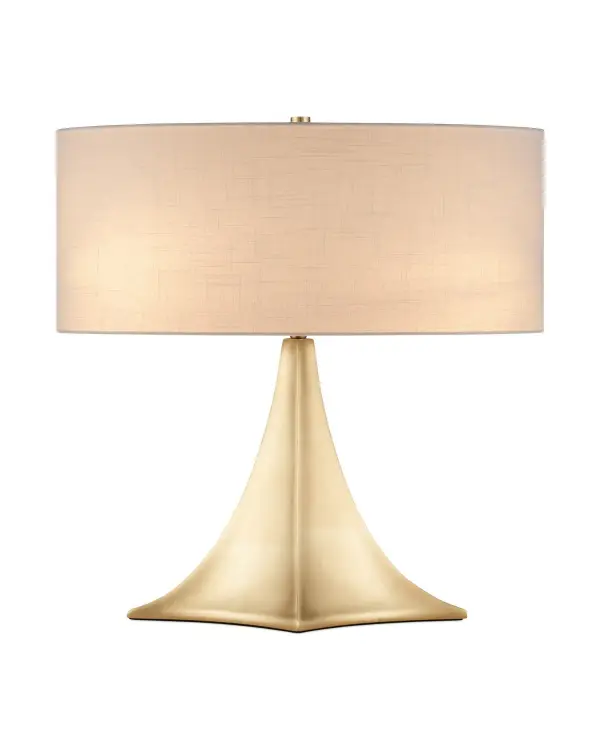The Cassia brings sculptural elegance with its flowing concave silhouette and brilliant gold leaf finish. Its narrow oval footprint makes it exceptionally versatile for tight spaces while delivering substantial visual impact.