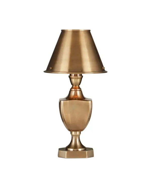 The Waddill is a sophisticated miniature table lamp that brings refined elegance to small spaces. Its classic trophy silhouette with subtle geometric accents makes it ideal for accent lighting in intimate settings.