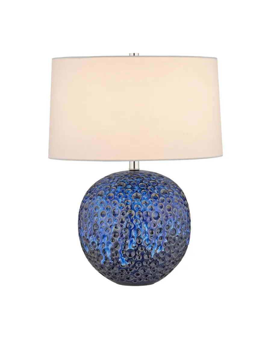 Mantilla Blue Ceramic Table Lamp
