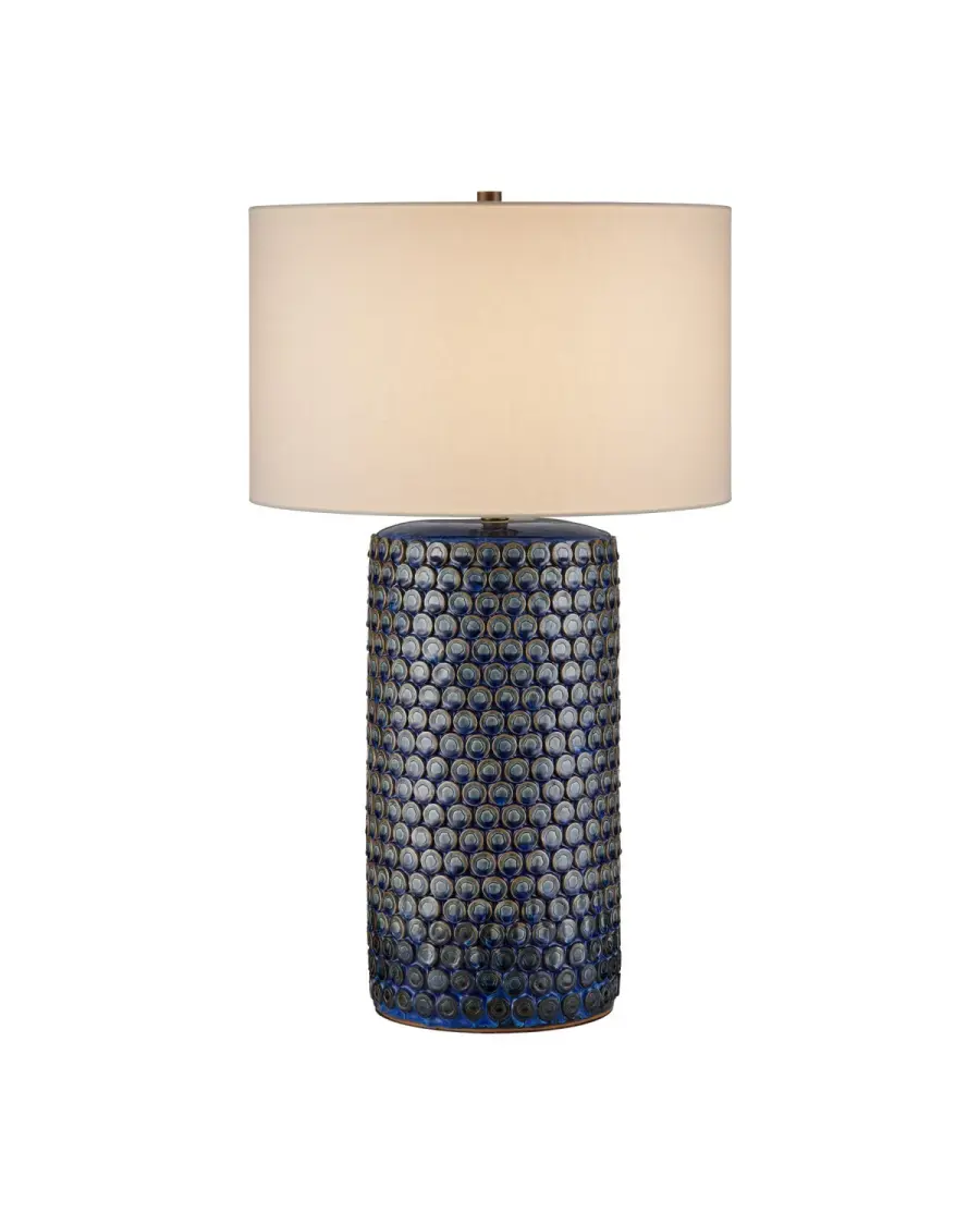 Lunares One Light Table Lamp in Dark Blue Reactive