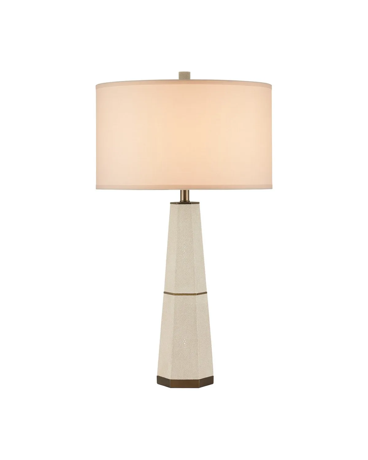 Galuchat Ivory Tapered Table Lamp