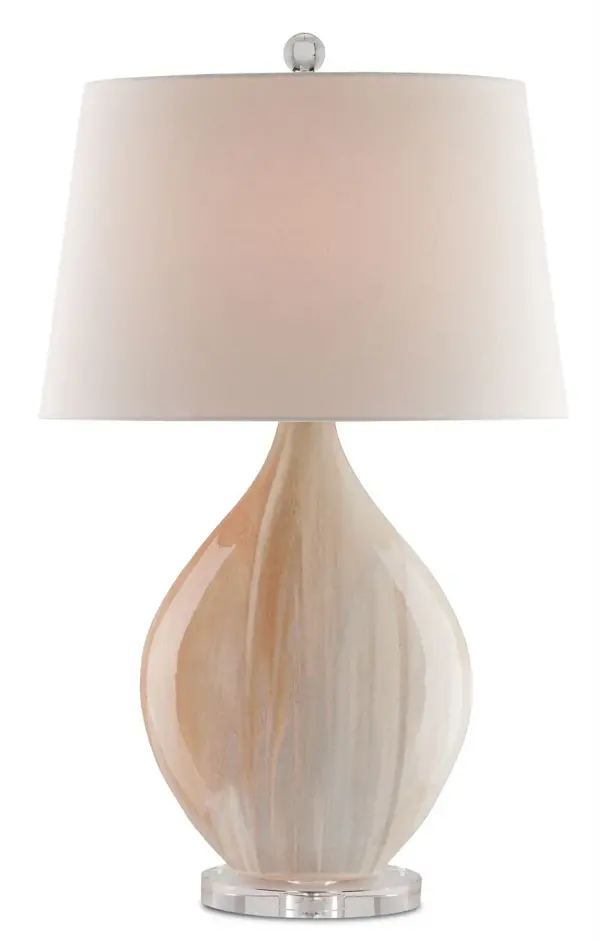In Amber by Currey and Company from the Opal Blush Table Lamp collection