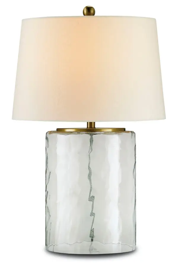 In Clear/Brass by Currey and Company from the Oscar Table Lamp collection