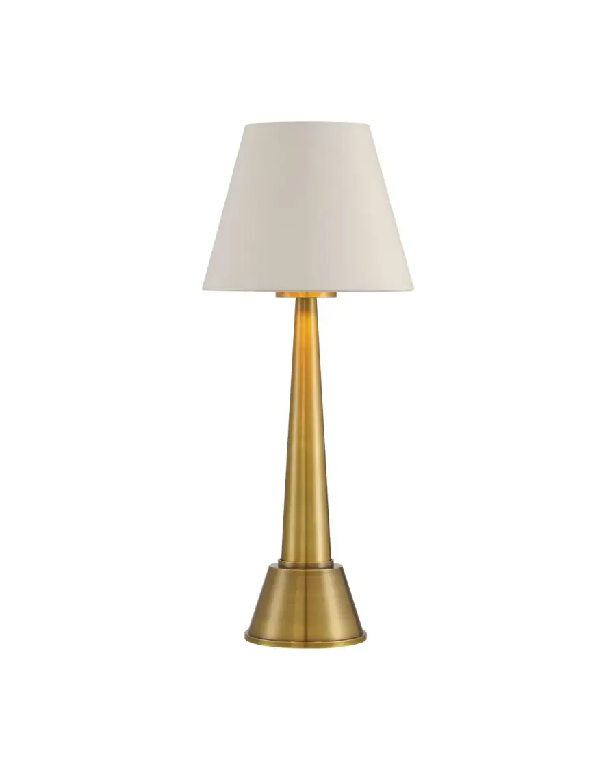 Saunter Cordless Table Lamp in Polished Antique Brass
