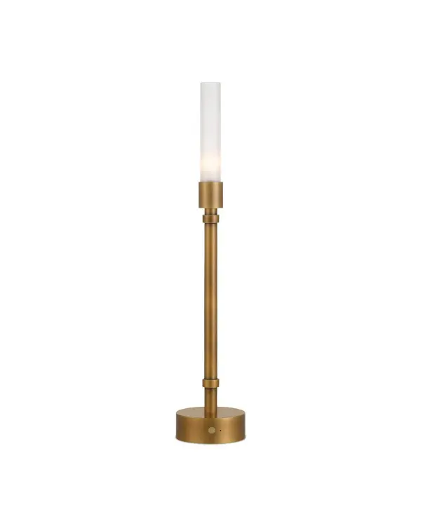The Paseo combines minimalist design with practical portability. Its rechargeable base and slender profile make it perfect for dining centerpieces, delivering warm ambient light without blocking conversation across the table.