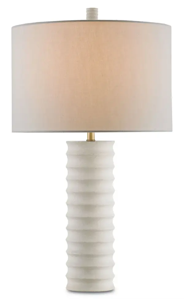 In Natural by Currey and Company from the Snowdrop White Table Lamp collection