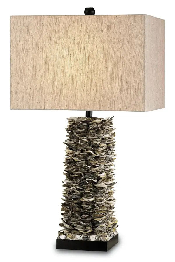 In Natural/Satin Black by Currey and Company from the Villamare Table Lamp collection