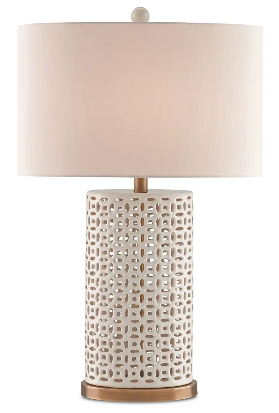 The Bellemeade White Table Lamp by Currey and Company