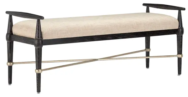 In Ebonized Wood/Silver Granello by Currey and Company from the Perrin Collection collection