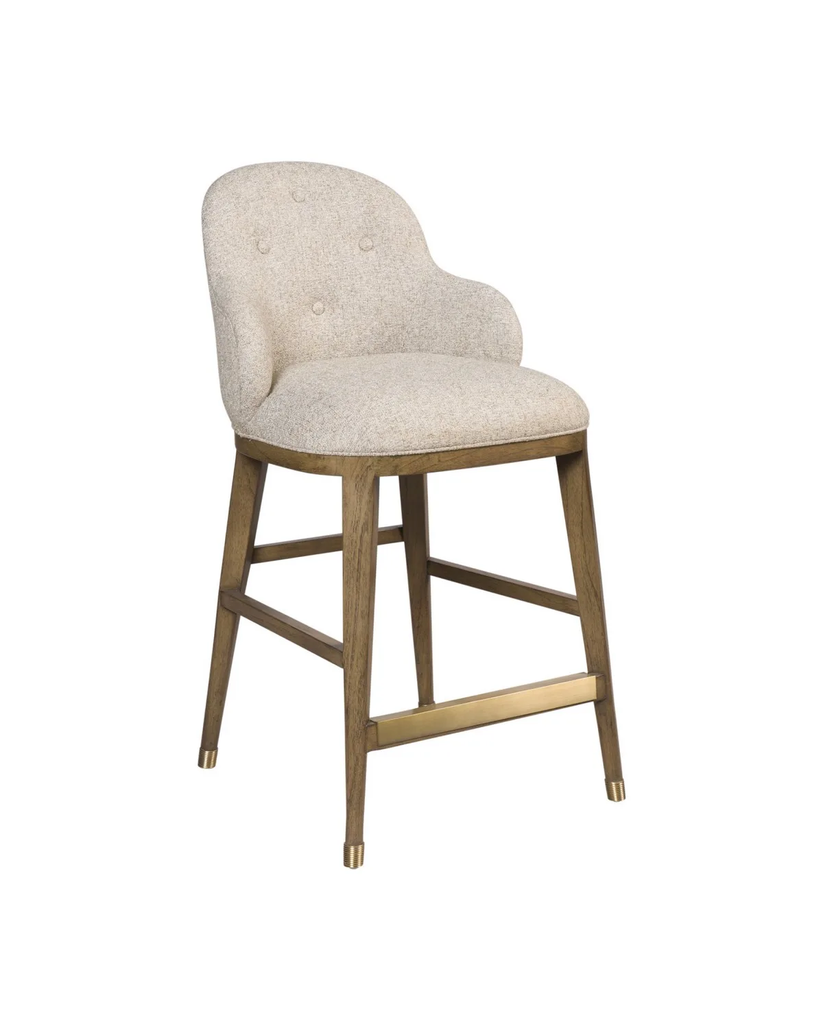 Vario Counter Stool in Chanterelle & Satin Brass