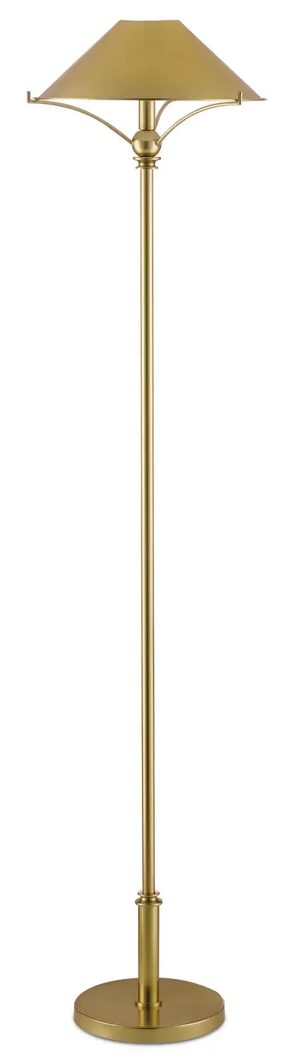 Maarla One Light Floor Lamp in Polished Brass
