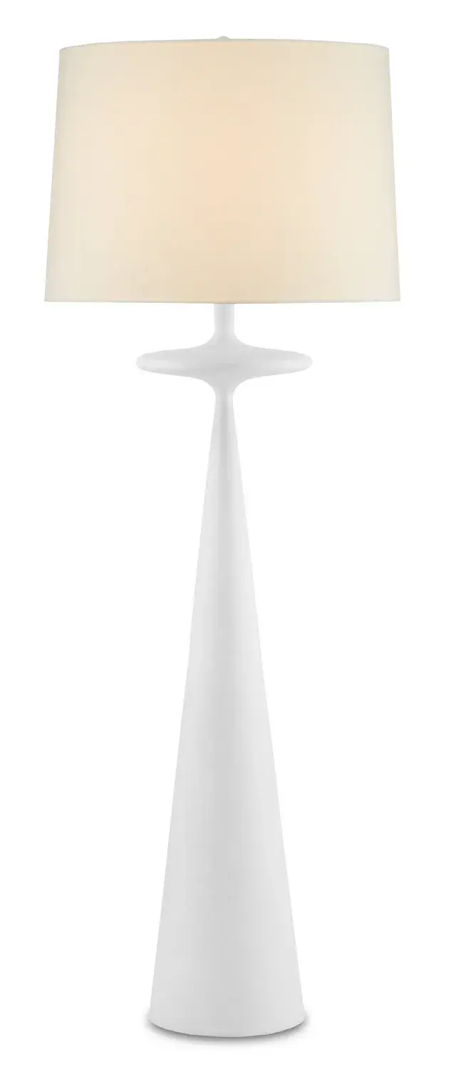 Giacomo One Light Floor Lamp in Gesso White