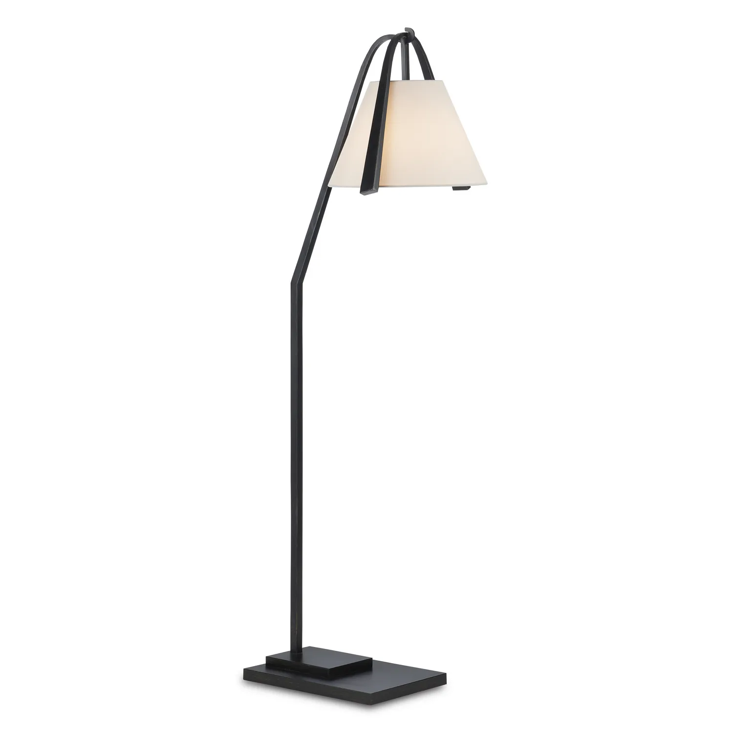 Frey One Light Floor Lamp in Satin Black