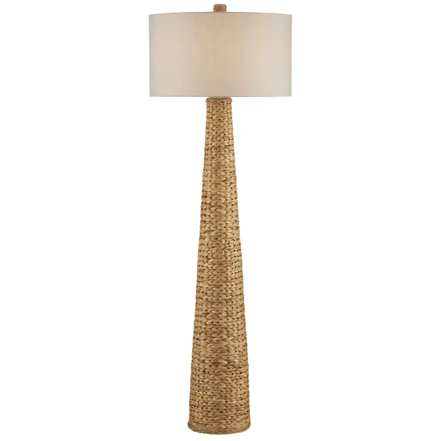 Birdsong Natural Water Hyacinth Floor Lamp
