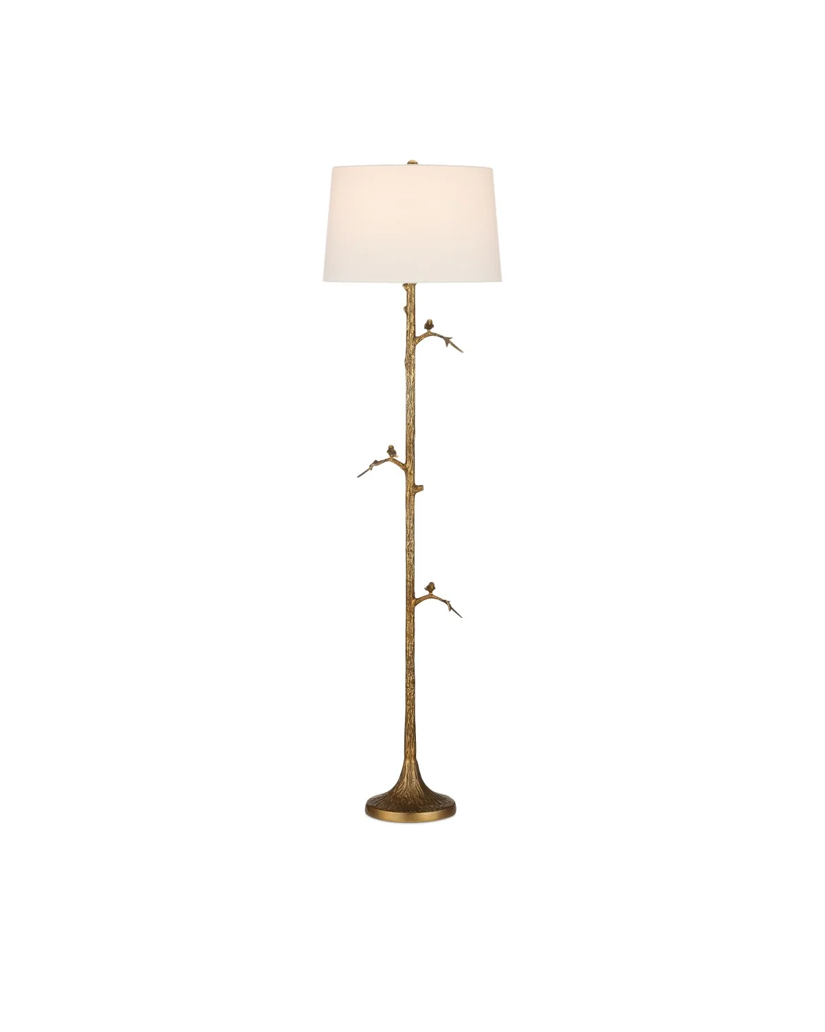 Piaf One Light Floor Lamp in Antique Brass