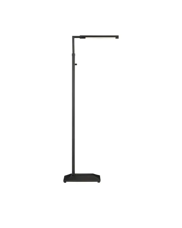 A nimble, adjustable floor lamp perfect for focused task lighting. The swiveling arm and tubular shade allow precise light direction, while integrated LED technology provides energy-efficient illumination with dimming capability.