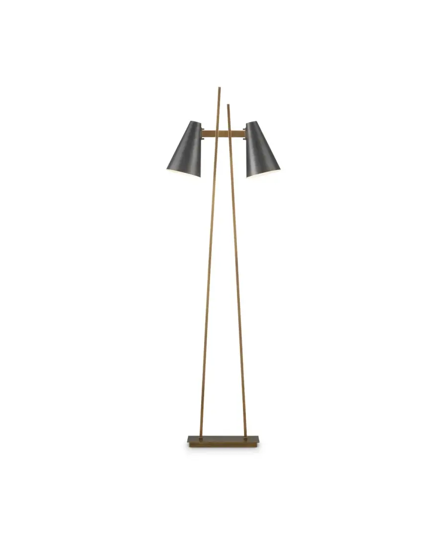 Duet LED Floor Lamp in Oil Rubbed Bronze/Antique Brass