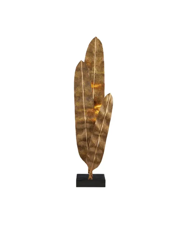 A stunning statement piece that doubles as functional lighting and illuminated sculpture. The hand-hammered brass kelp leaves create dramatic ambient light while showcasing exceptional artisan craftsmanship.