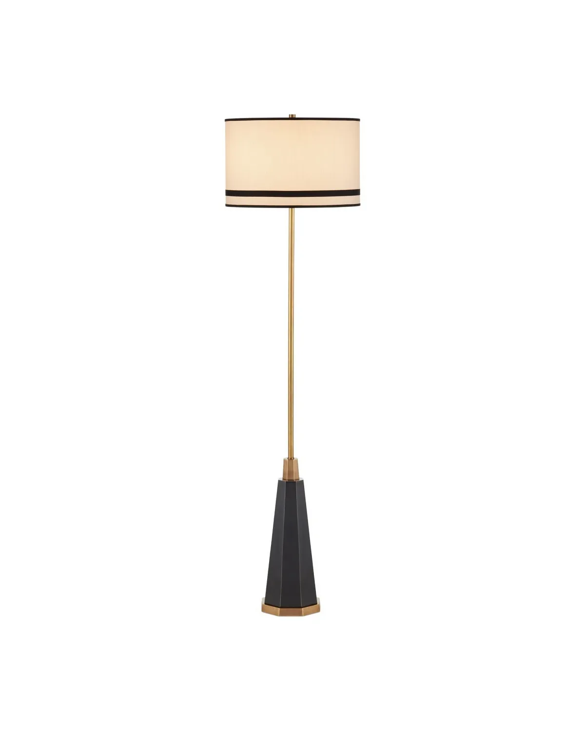 Gieves Floor Lamp in Black/Bronze/Antique Brass