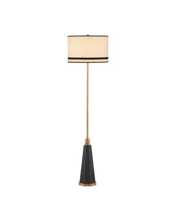 Gieves Floor Lamp in Black/Bronze/Antique Brass