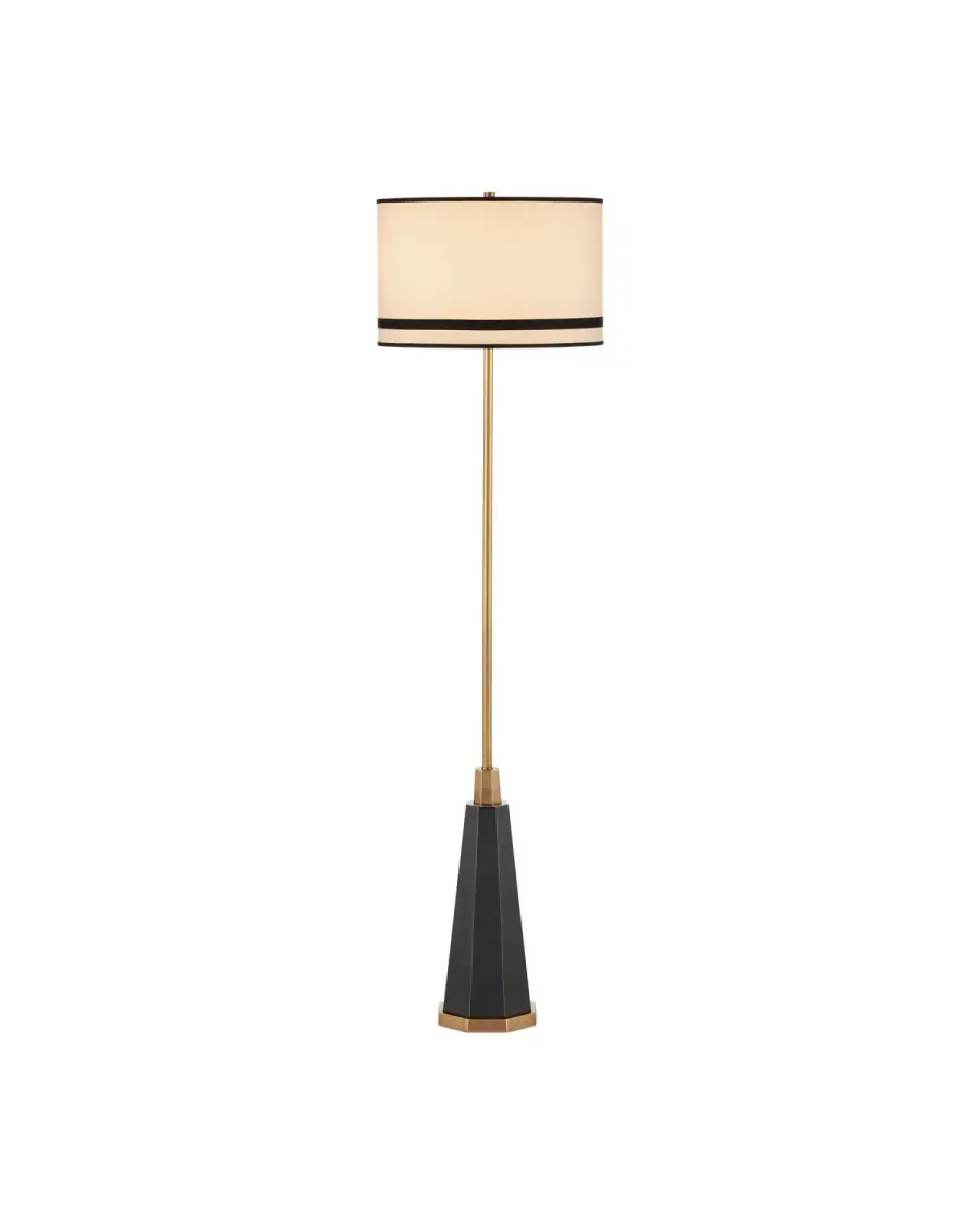 Gieves Floor Lamp in Black/Bronze/Antique Brass